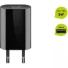 USB-voeding GOOBAY 5 W, 1x USB 2.0, ingang 100–240 V, zwart