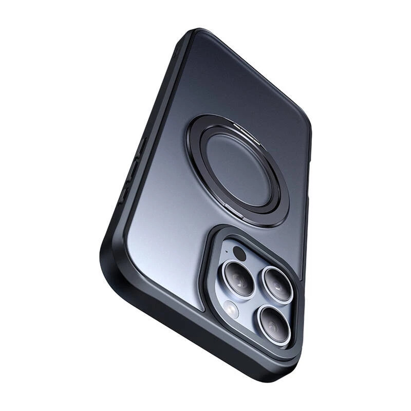 Beschermhoes met MagSafe Mcdodo PC-4933 voor iPhone 16 Pro Max met geïntegreerde standaard, zwart