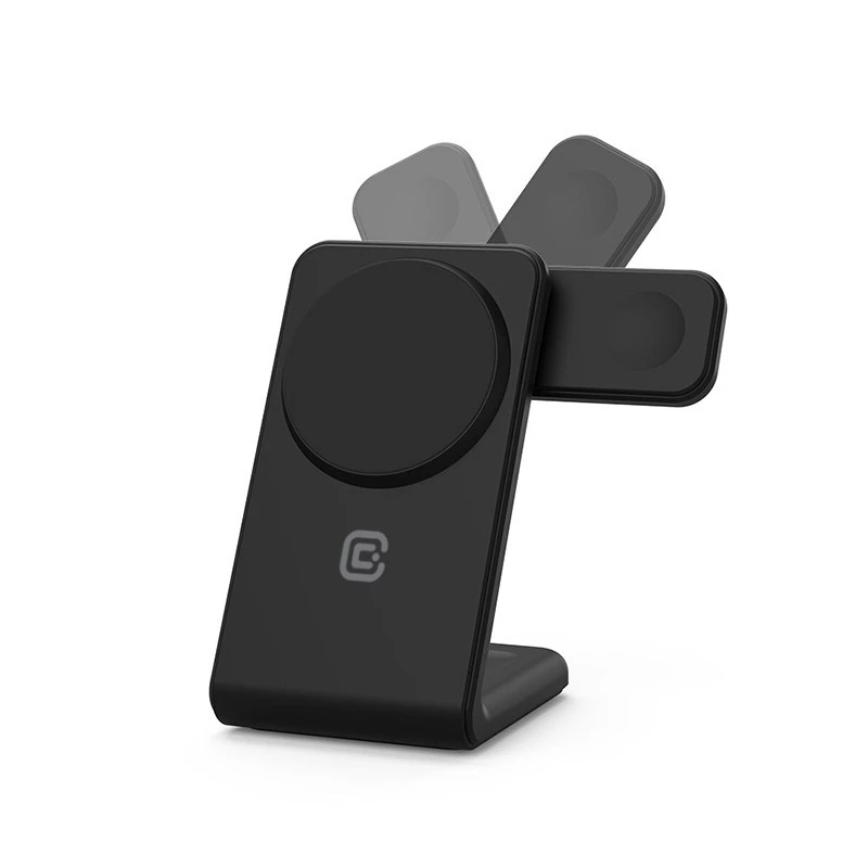Indoor-oplader Crong CRG-MSPS-BLK smartwatch zwart Lightning USB draadloos