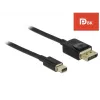 DeLOCK - DisplayPort-kabel - DisplayPort (M) naar Mini DisplayPort (M) - 2 m - zwart - 8K-ondersteuning