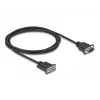 DeLOCK seriële kabel RS-232 D-Sub9 stekker naar bus 2 m zwart