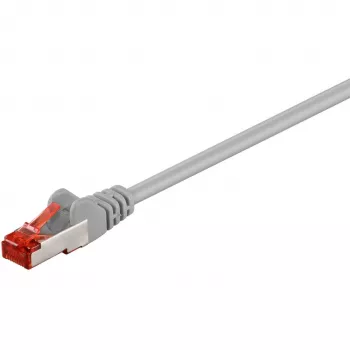 Wentronic Goobay CAT 6 patchkabel, S/FTP (PiMF), grijs, 10 m - LSZH halogeenvrij, koper (50891)