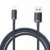 Baseus Crystal Shine kabel USB naar Lightning, 2,4A, 2m (zwart)