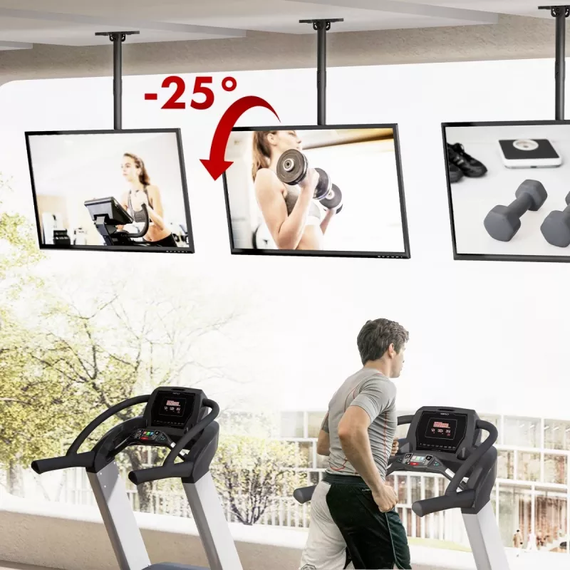 Plafond-tv-beugel MACLEAN MC-112B, max. draaglast 60 kg, kantelbaar en draaibaar