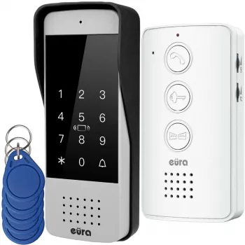 Bedrade deurintercom Eura ADP-34A3 wit — 2-draads systeem, binnenpost