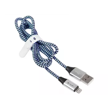 Lightning-kabel Tracer TRAKBK46269 1 m zwart blauw zilver