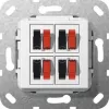 GIRA luidsprekeraansluiting 4-voudig 569403 inzet zuiverwit 569403 (569403)