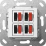 GIRA luidsprekeraansluiting 4-voudig 569403 inzet zuiverwit 569403 (569403)