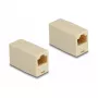 DeLOCK adapter RJ45-bus op RJ45-bus UTP beige bus/bus