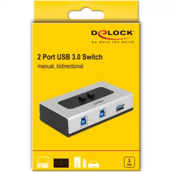 DeLOCK 87667 USB 3.0 2-poorts bidirectionele sharing-switch