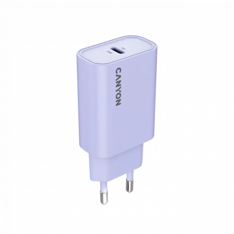 Wandlader CANYON OnCharge 30CL, 30W USB-C PD, 1x PD-uitgang, EU-stekker, paars