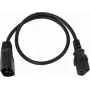 Netverlengkabel Omnitronic 30235103, 3-aderig 0,75 mm², 0,6 m, zwart