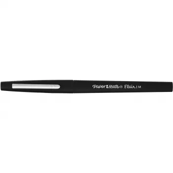 Viltstift Papermate Flair Original medium zwart 5 stuks