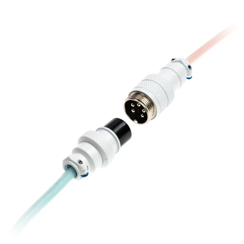 Ducky Premicord Cotton Candy spiraalkabel, USB Type-C naar Type-A - 1,8 m