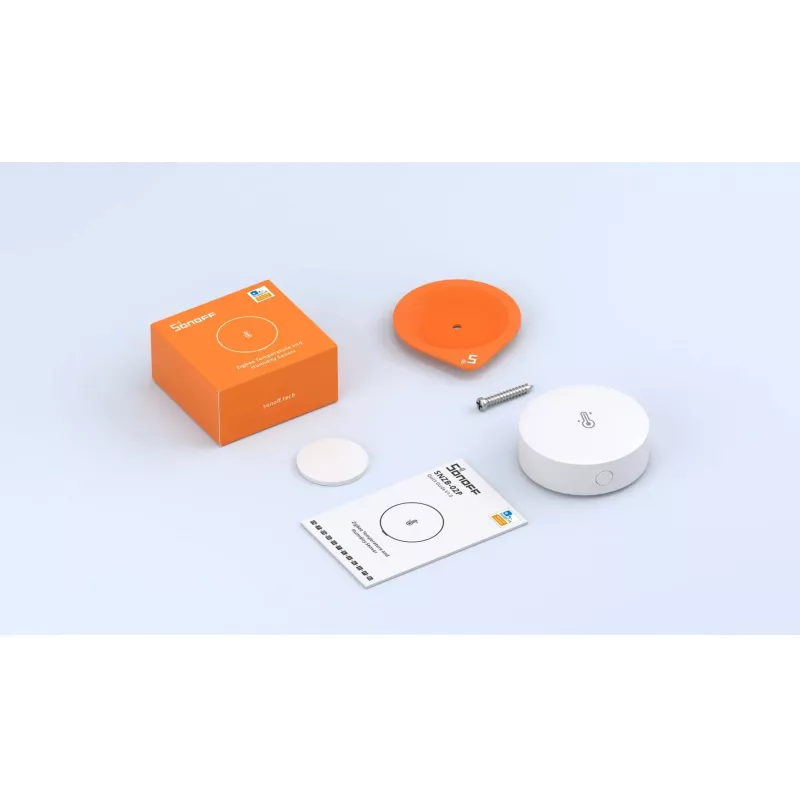 Binnen-temperatuur- & vochtigheidssensor Sonoff SNZB-02P draadloos op batterij