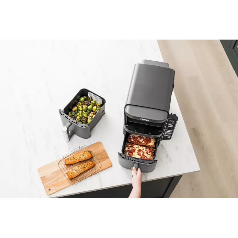 Ninja Double Stack XL heteluchtfriteuse 2 vakken met temperatuursonde SmartCook 9,5 L SL451EU