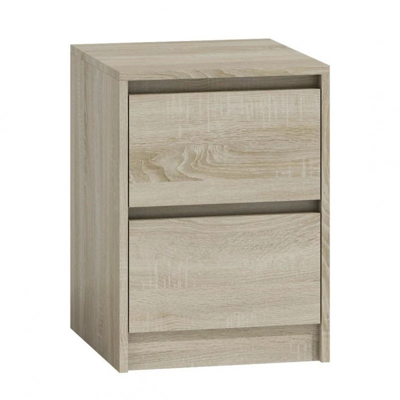 Topeshop K2 SONOMA nachtkastje 2 lade(s) eiken