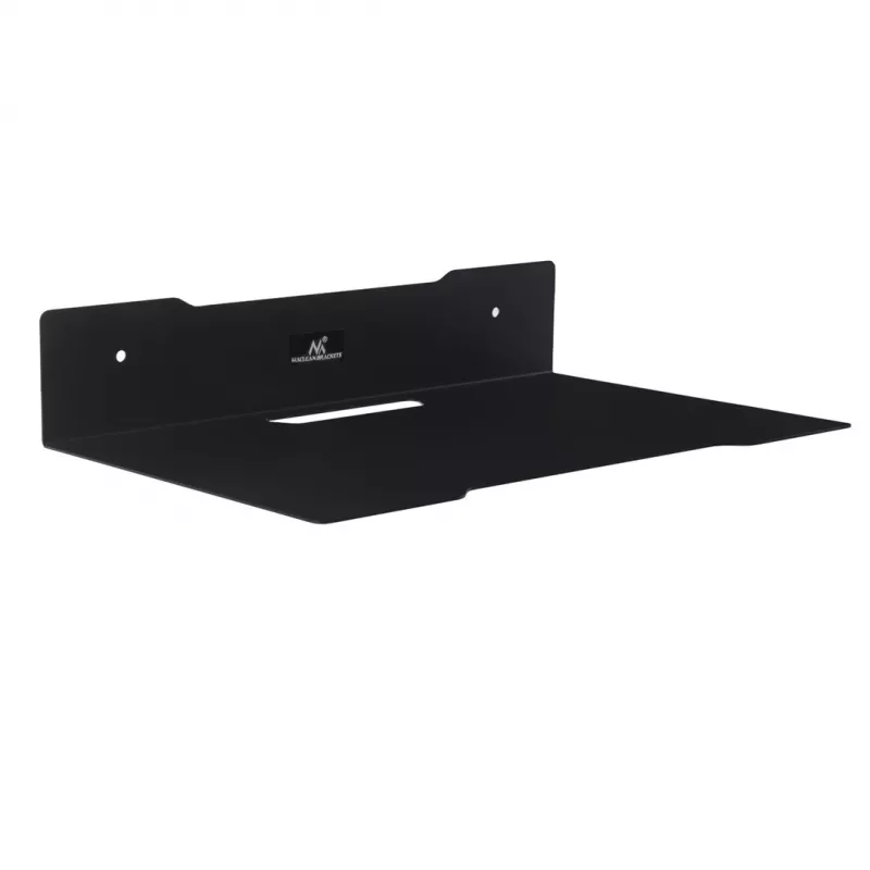 Wandplank voor decoder MACLEAN MC-122, staal, zwart, max. belasting 5 kg, gatafstand 219 mm