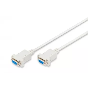 Assmann nullmodem-verbindingskabel. D-Sub9 B/B. 3,0 m. snap-kappen. beige (AK-610100-030-E)
