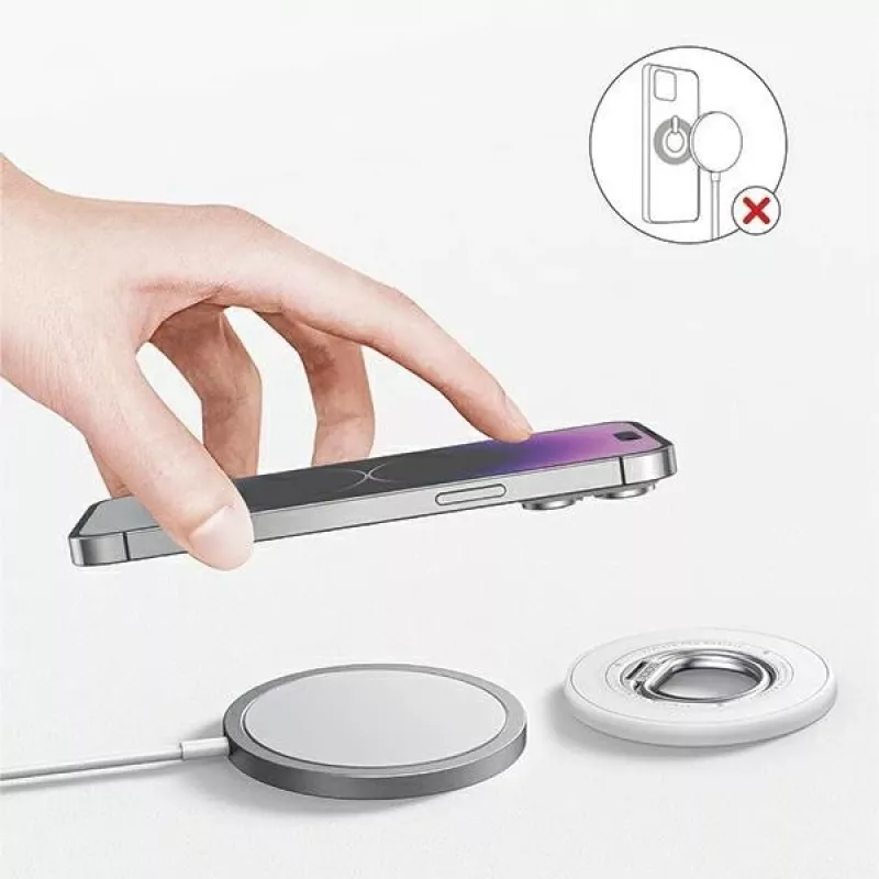 SODI dubbelzijdige magnetische ringstandaard BM-350 wit compatibel met MagSafe