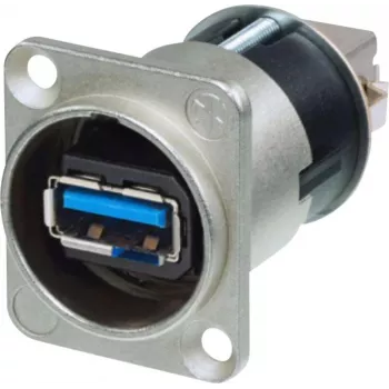 Neutrik omkeerbare USB feed-through 3.0 bus, paneelinvoer inhoud: 1 stuk (NAUSB3-B)