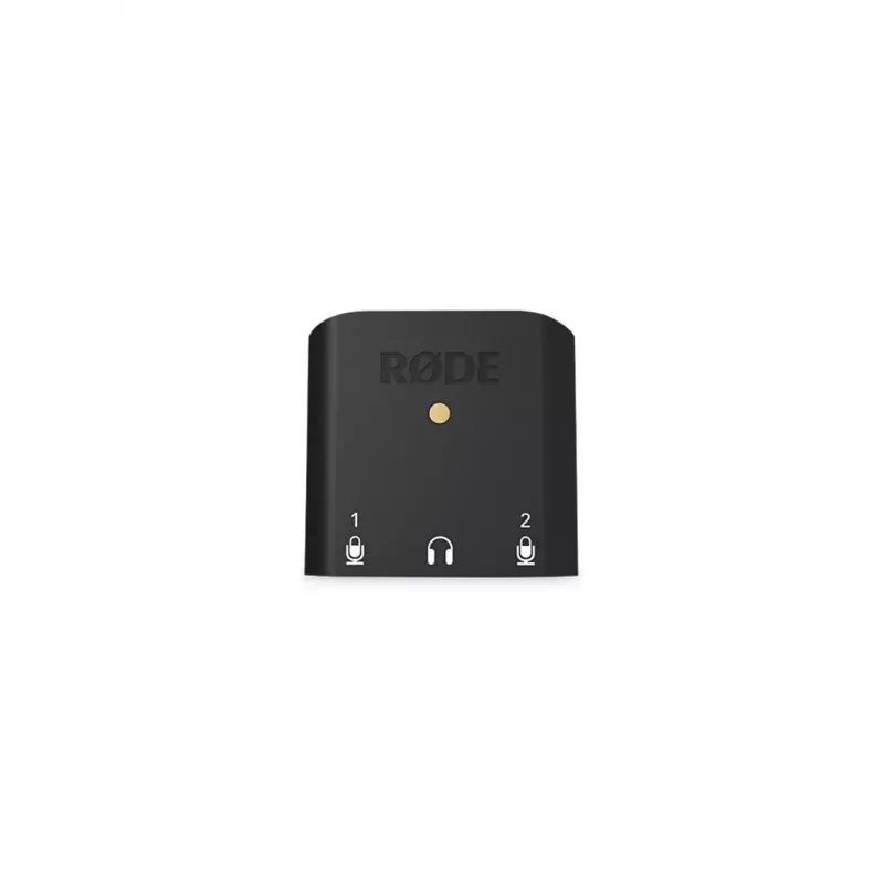 RØDE AI-Micro mobiele audio-interface, 2x 3,5 mm TRS/TRRS-ingangen, 3,5 mm hoofdtelefoonuitgang, USB-C, zwart