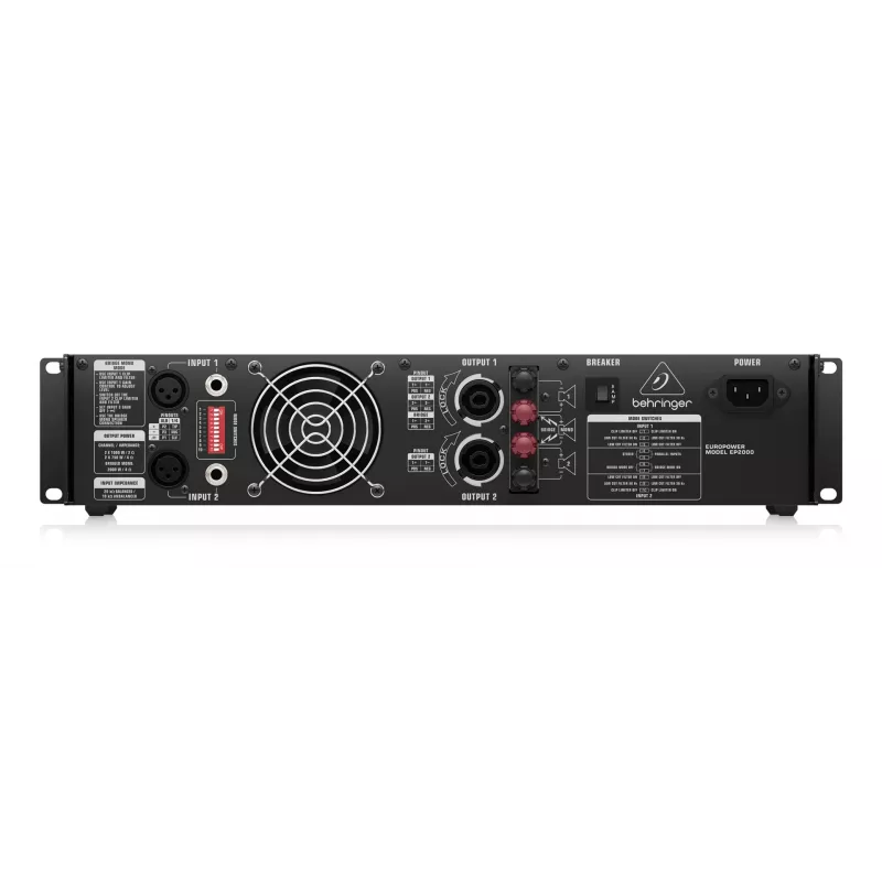 Behringer EP2000 audioversterker performance/podium zwart