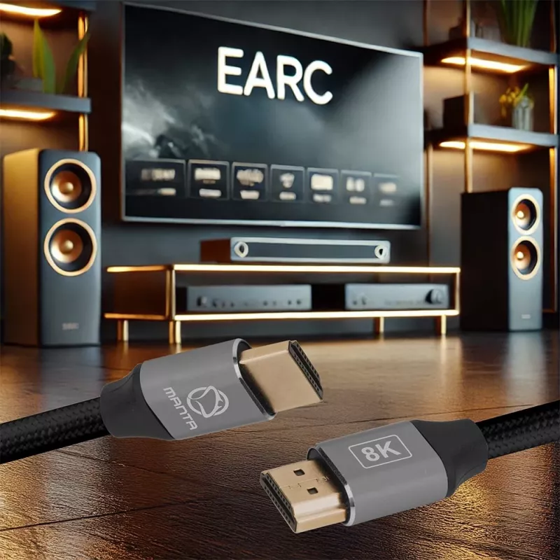 HDMI-kabel MANTA HDMI-1.5MC 1,5 m, ondersteunt tot 8K