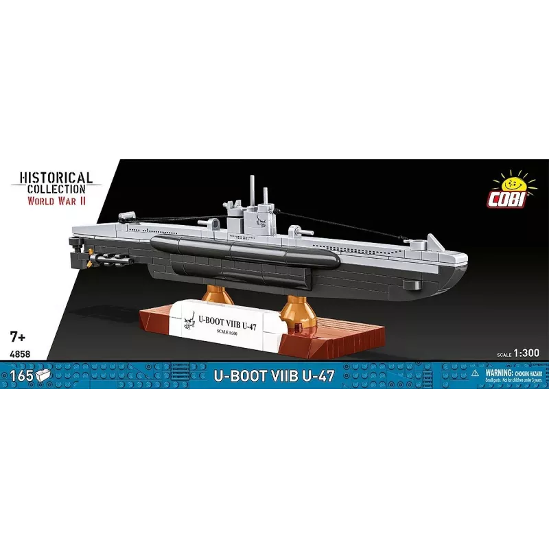 Schaalmodel onderzeeboot Cobi U-47 T.VIIB 1:300 bouwpakket, merk Cobi, model 4858