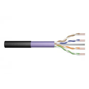 DIGITUS Professional installatiekabel - bulkkabel - 500 m - UTP - CAT 6 - halogeenvrij, buiten, robuust - zwart