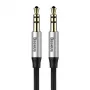 Baseus Yiven audiokabel 3,5-mm jackplug M30 1,5 m zilver + zwart
