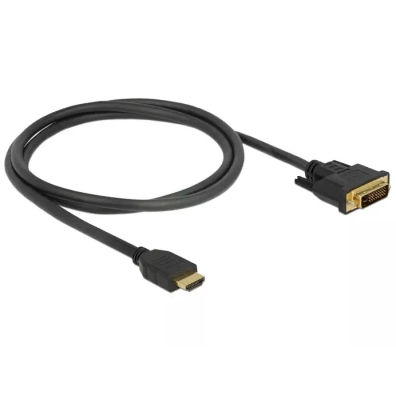 DeLOCK 85652 videokabeladapter 1 m HDMI type A (standaard) DVI zwart (85652)