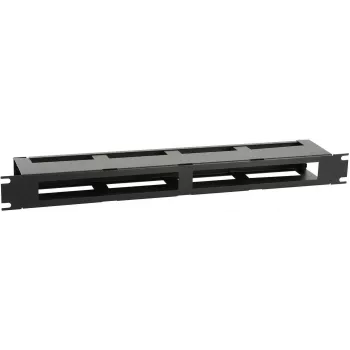 Kabelmanagementpaneel LOGON RAO420BL 1U zwart 19 inch