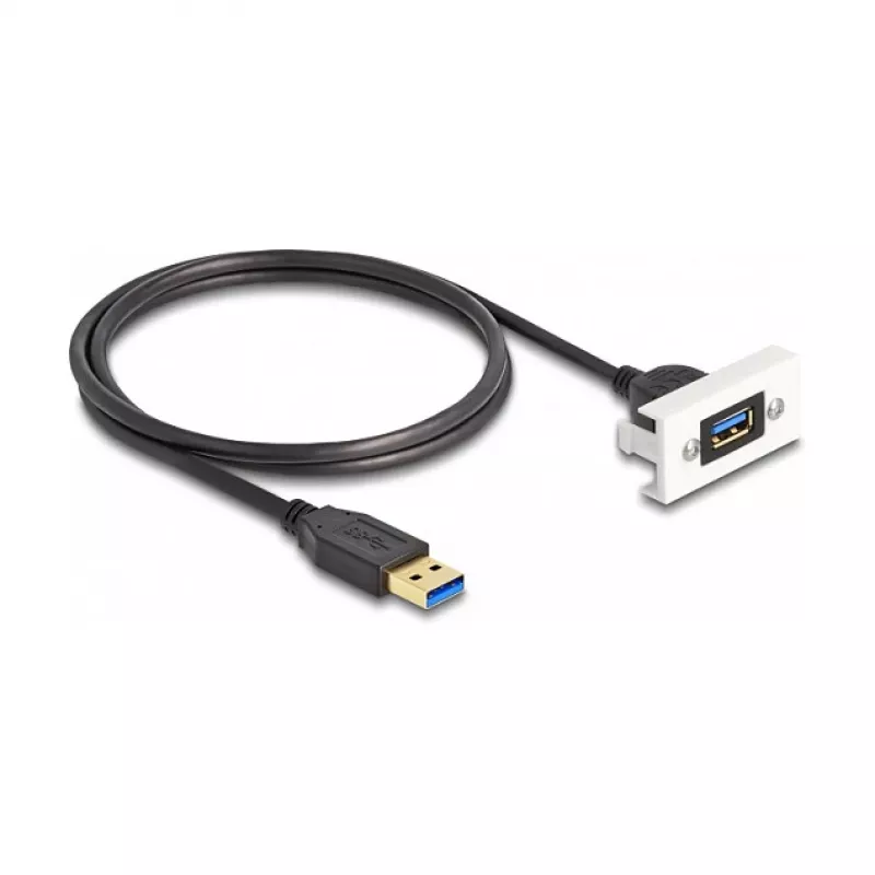 DeLOCK Easy 45 module SuperSpeed USB USB 3.2 Gen 1 USB Type-A bus naar stekker 1m