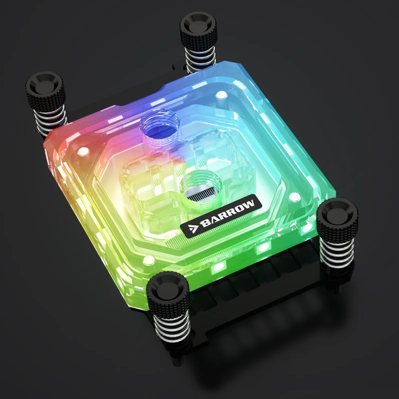 Waterblock Brimarex BARROWCH LTYK3A-04 V2 voor AMD socket AM4/AM5, acryl, zwart