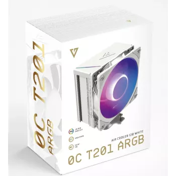 MODECOM Volcano 0C T201 ARGB processorkoeler 12 cm wit