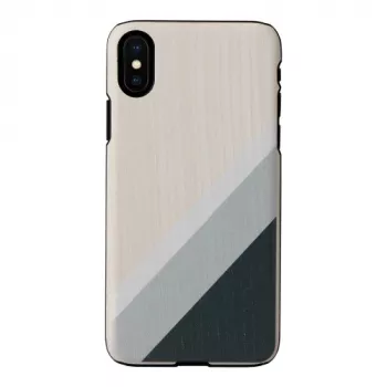 Smartphonehoesje man and wood voor iPhone X/XS — grijs pak, zwart