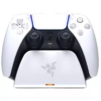Oplaadstation Razer RC21-01900100-R3U1 voor PlayStation 5 controller — wit, laadt één controller, inclusief USB-C-naar-USB-A-kabel