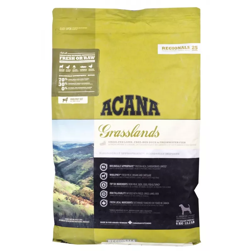 ACANA Highest protein Grasslands Dog - Droogvoer voor honden - 6kg