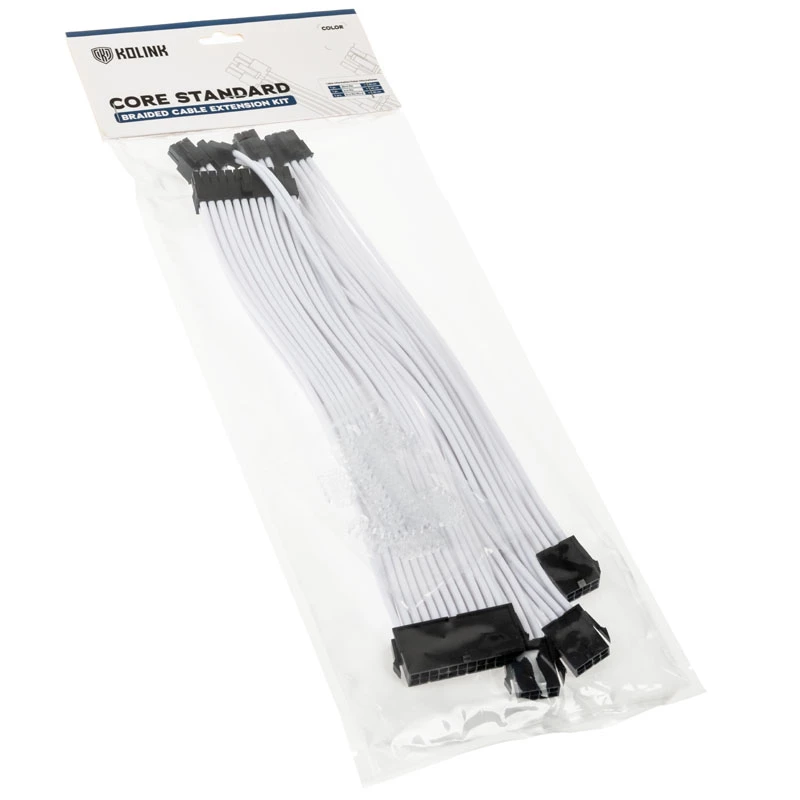 Kolink Core Standard Braided kabel extension kit - brilliant white