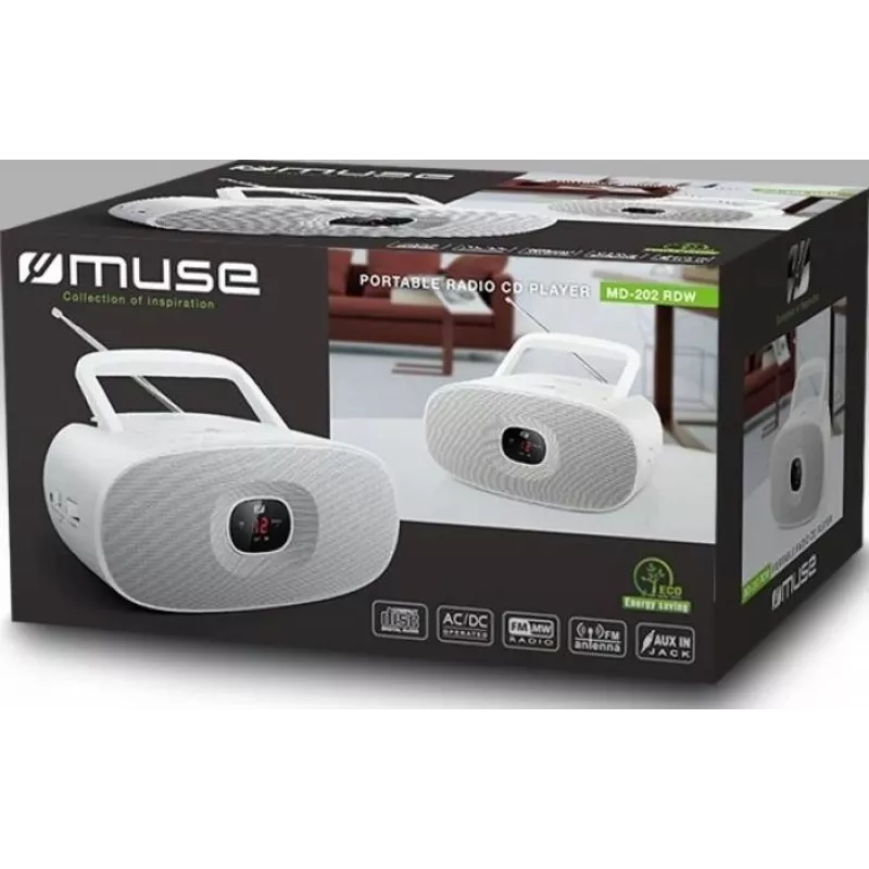 Draagbare cd-speler Muse MD-202 wit