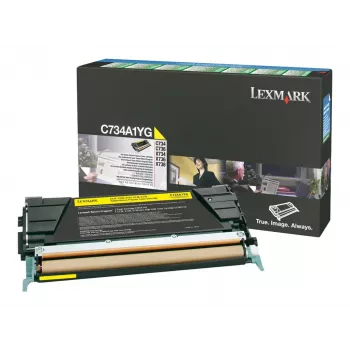 Lexmark - tonerpatroon - 1 x geel - 6000 pagina's - LRP / LCCP (C734A1YG)