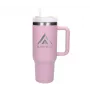 Extralink Black Forest Thermosbeker met rietje en handvat, 1200 ml, Powder Pink