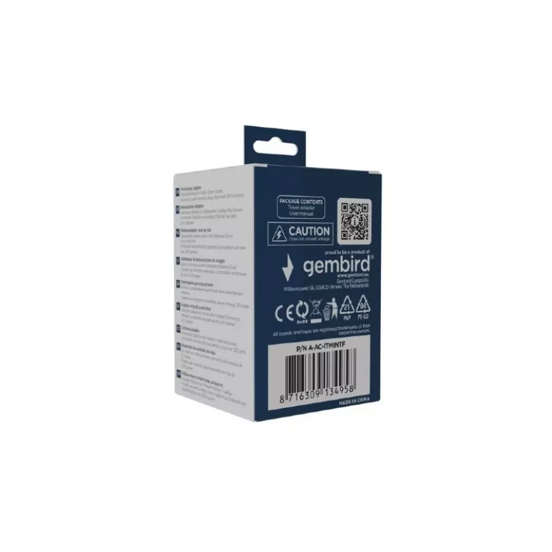 Netadapter GEMBIRD A-AC-ITMINTF 10 A — wereld-naar-Italië stekkeradapter