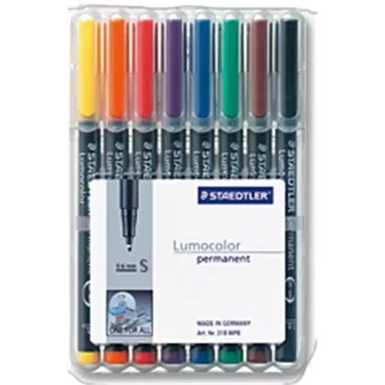Permanentmarker Staedtler 313 WP8 zwart blauw bruin groen oranje rood violet geel