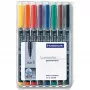 Permanentmarker Staedtler 313 WP8 zwart blauw bruin groen oranje rood violet geel