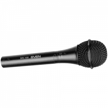 Microfoon SVEN MK-100 (bekabeld, dynamisch, metaal, kabel 4,0 m, 6,3/3,5 mm jack, niere, zwart)