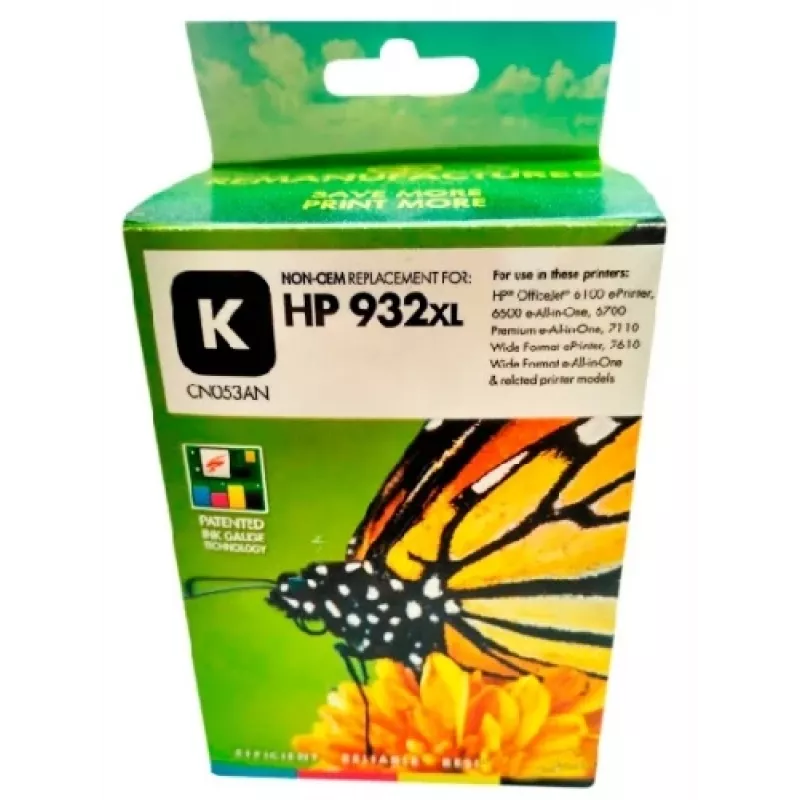 Compatibele Static-Control HP 932XL CN053AE inktcartridge, zwart