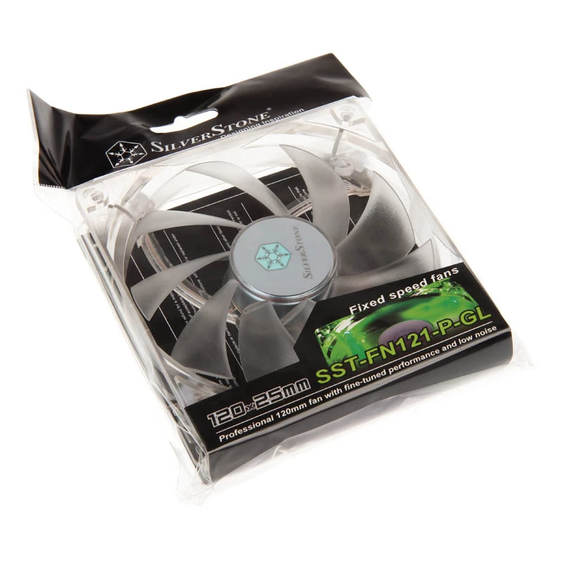 SilverStone SST-FN121-P-GL 120mm LED behuizingsventilator - wit