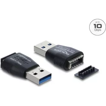 DELOCK kabeladapter Type-A naar Type-E, model 67339, zwart